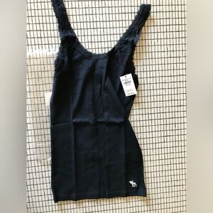 Abercrombie lace tank Navy NWT